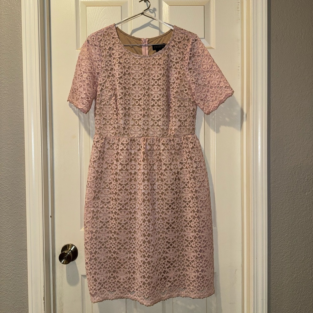 Enfocus Studio Blush Lace Midi Dress